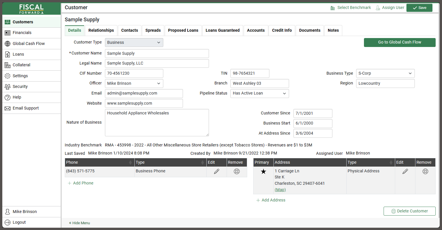 screenshot of FISCAL