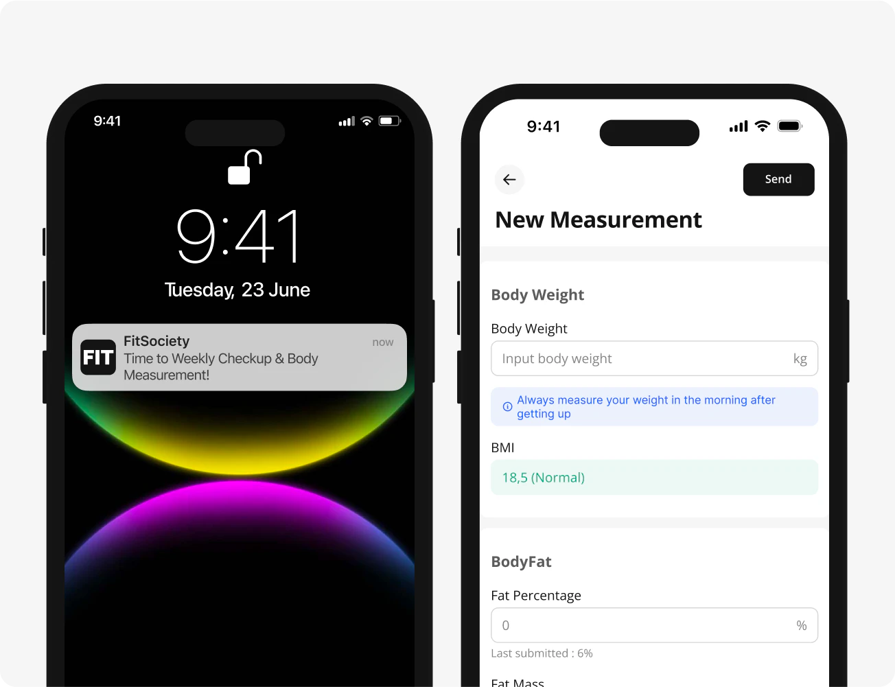 screenshot of FITsociety