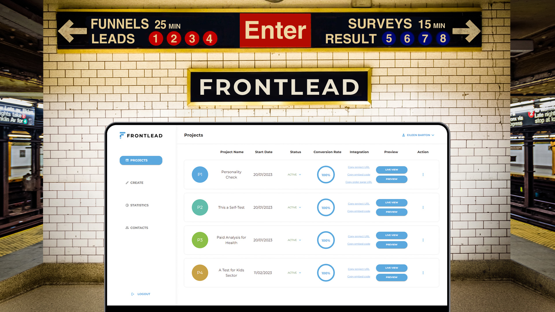 screenshot of FRONTLEAD