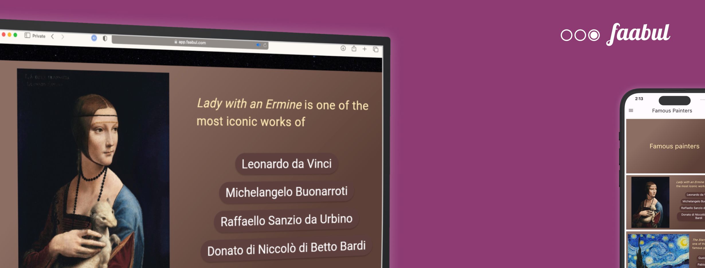 screenshot of Faabul