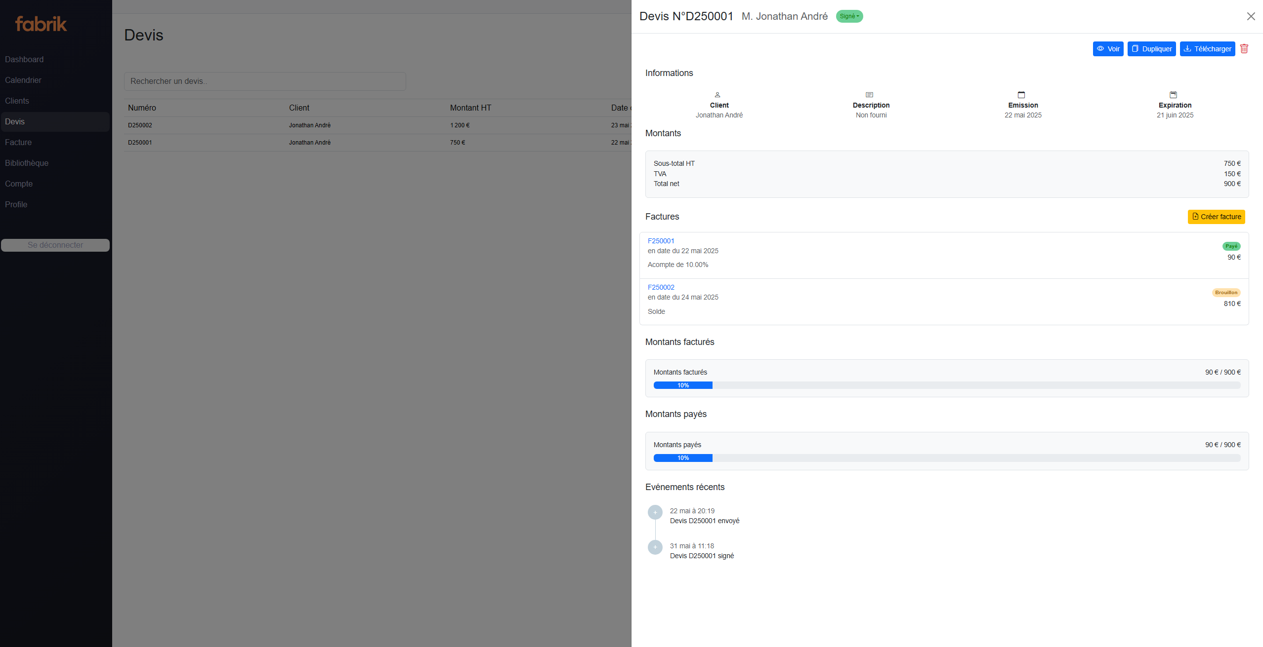screenshot of Fabrik