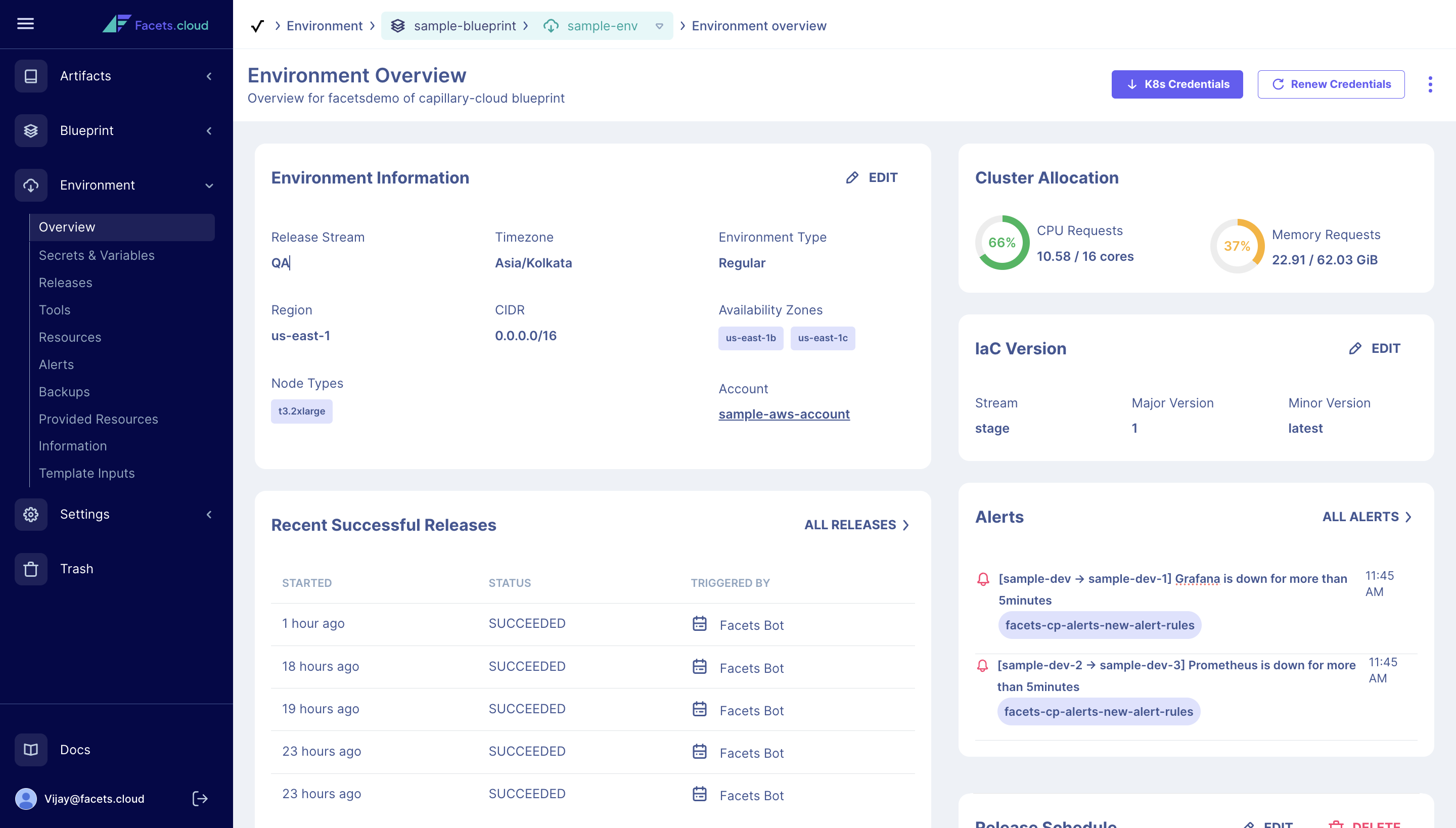 screenshot of Facets