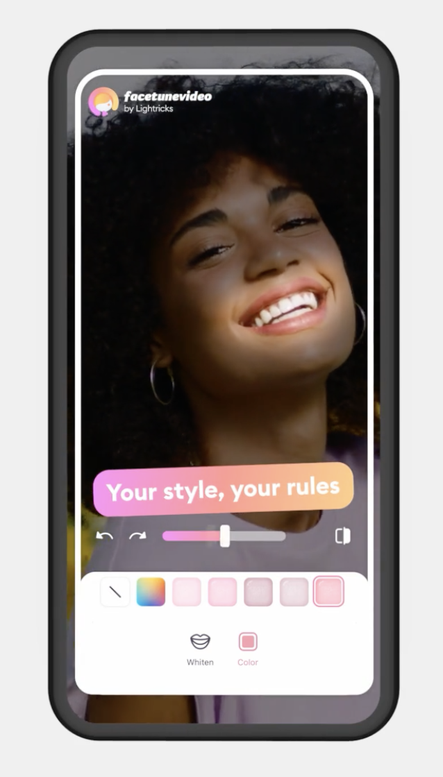 screenshot of Facetune