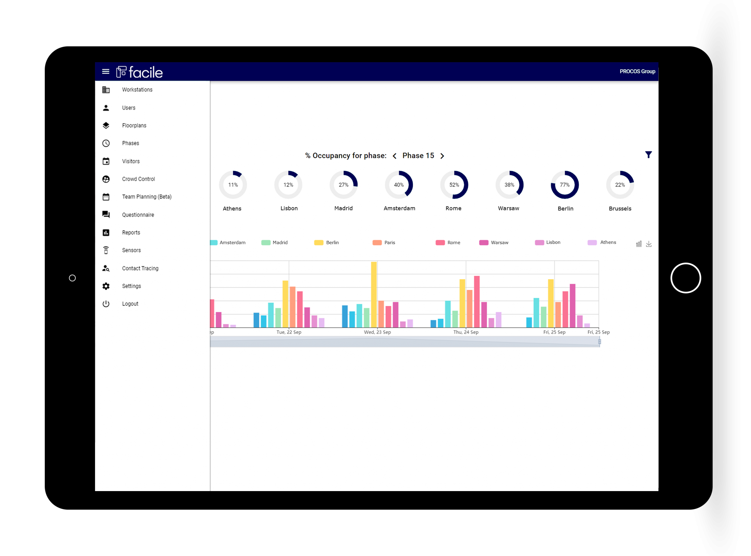 screenshot of Facile