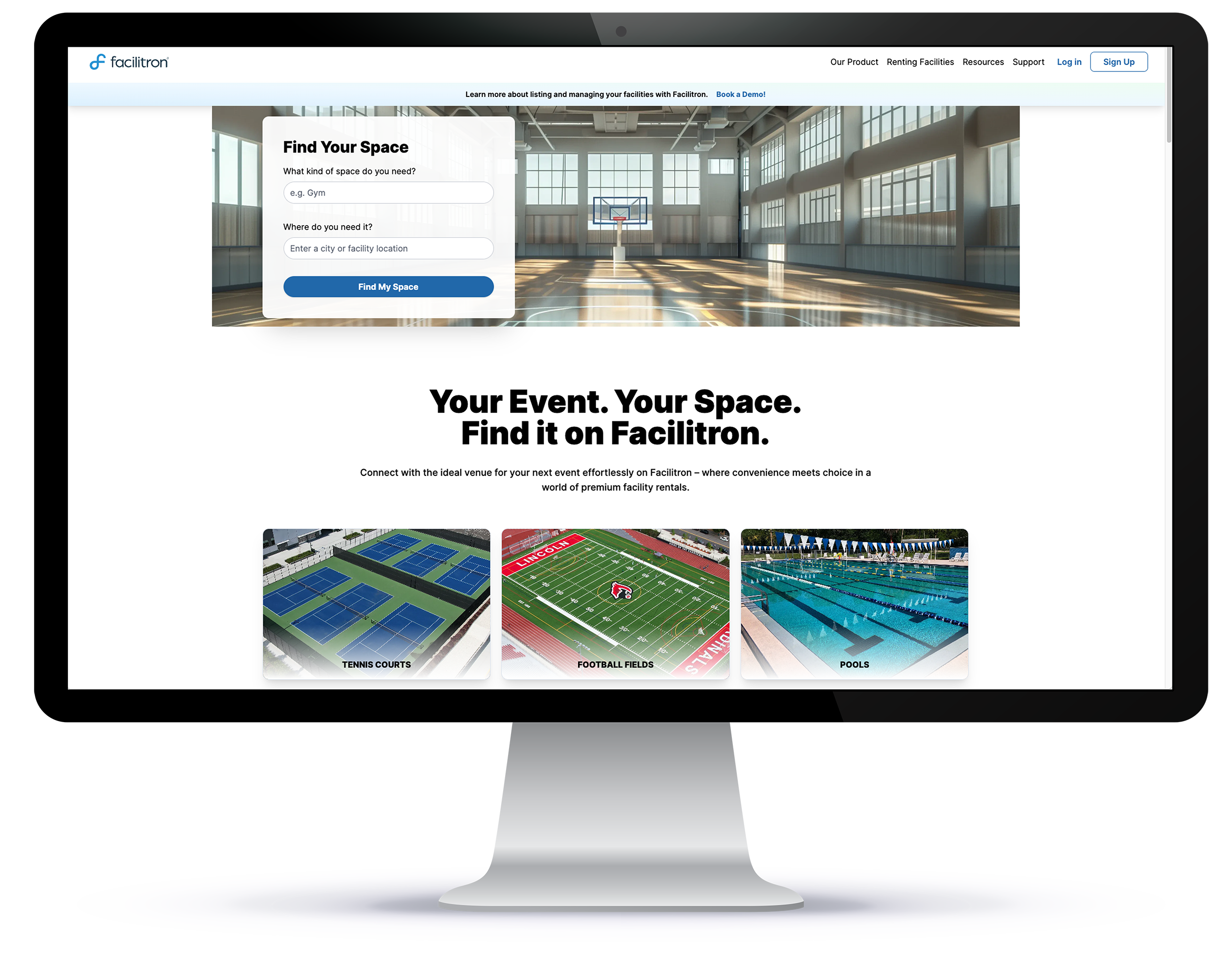 screenshot of Facilitron