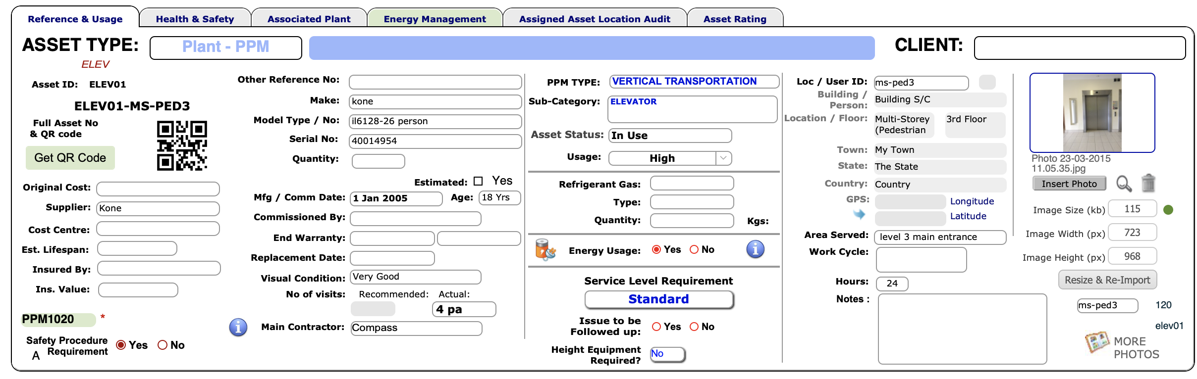 screenshot of FacilityManager