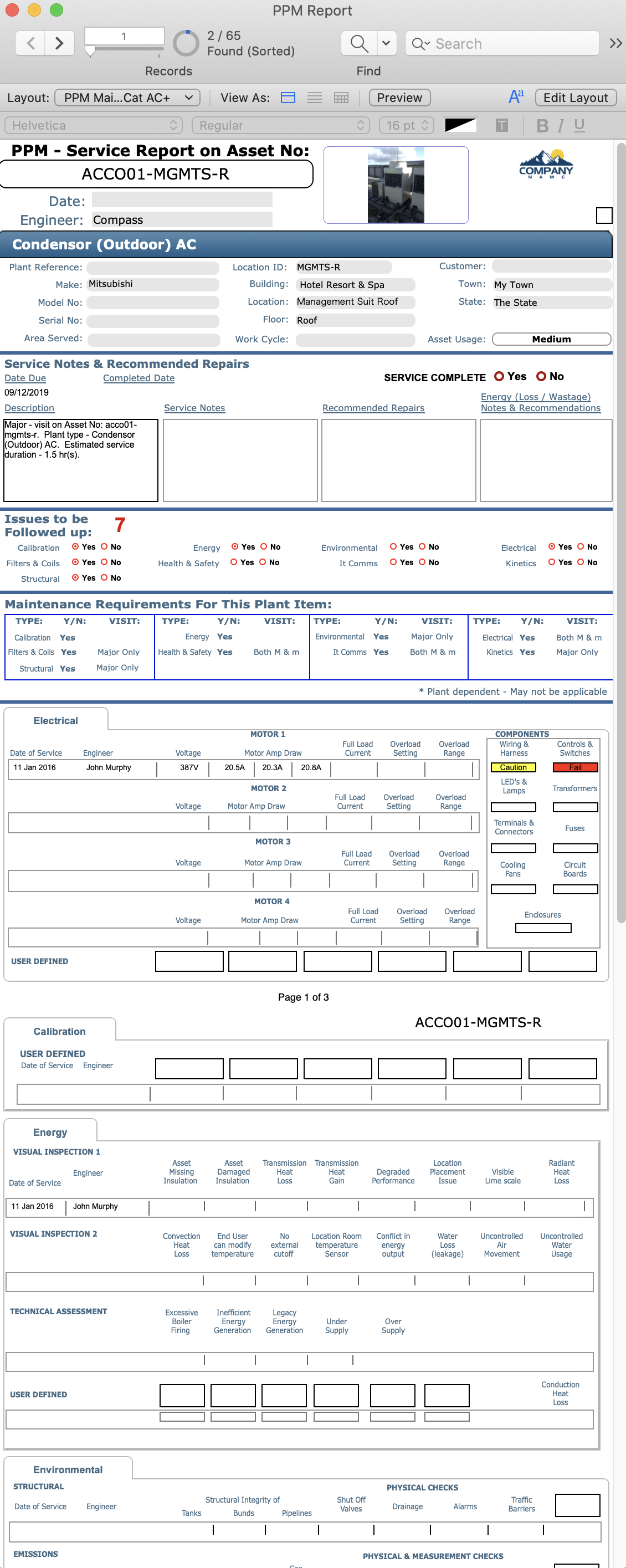 screenshot of FacilityManager
