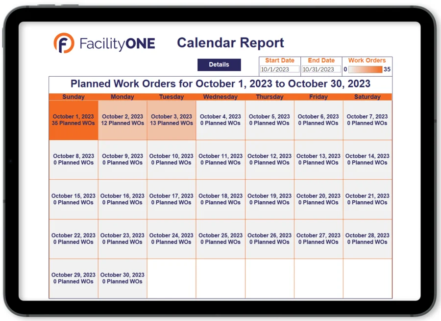 screenshot of FacilityONE