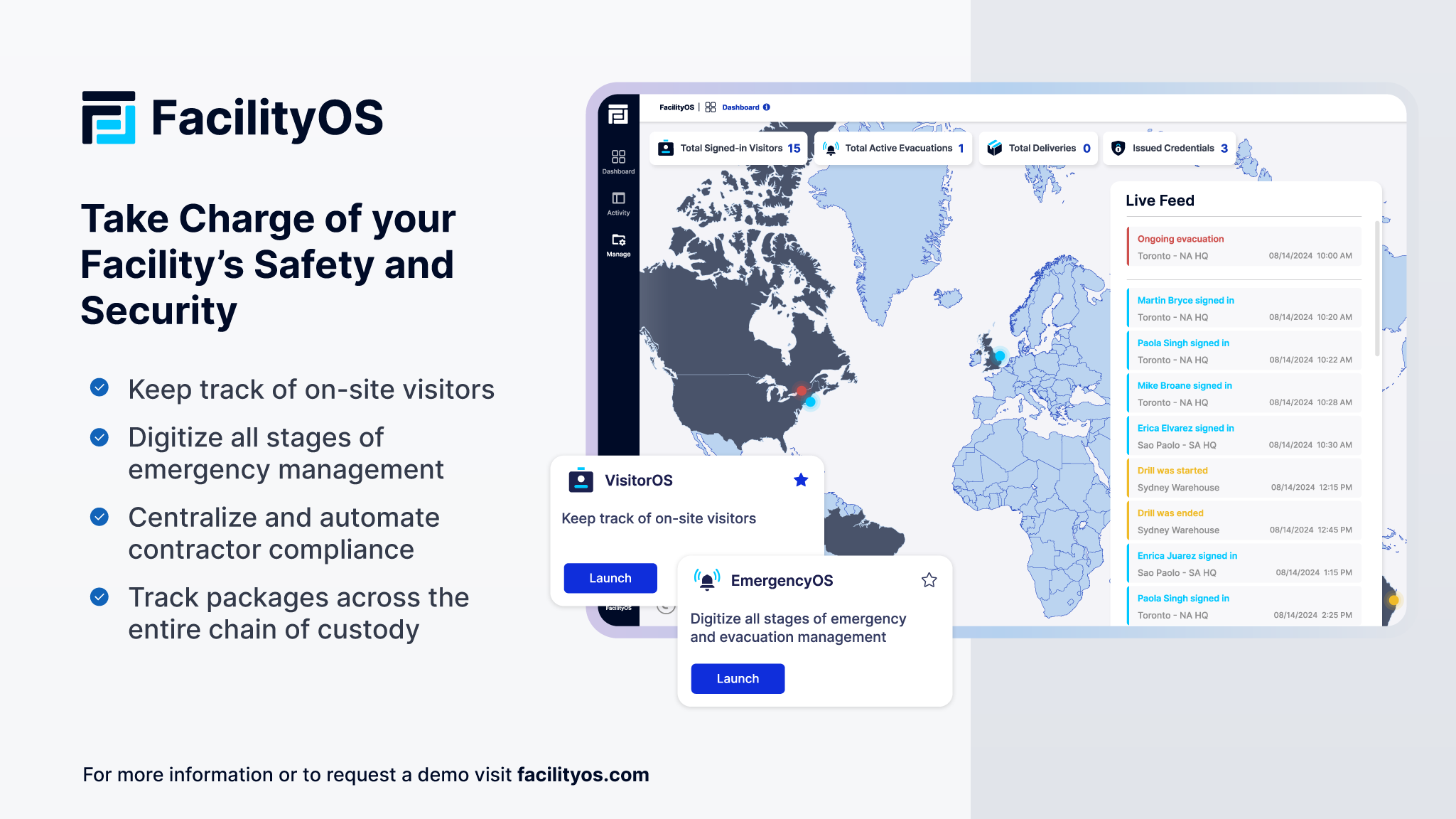 screenshot of FacilityOS