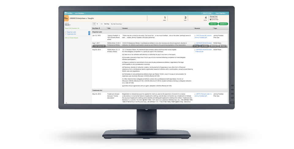 screenshot of FactBox