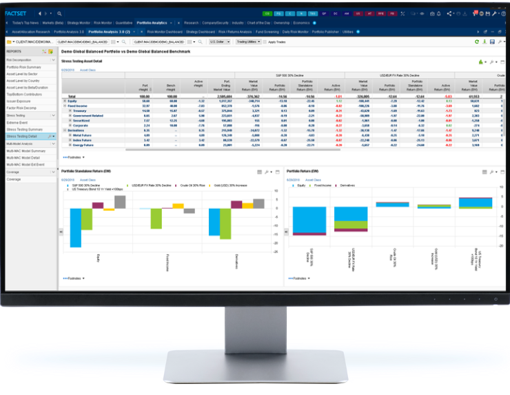 screenshot of FactSet