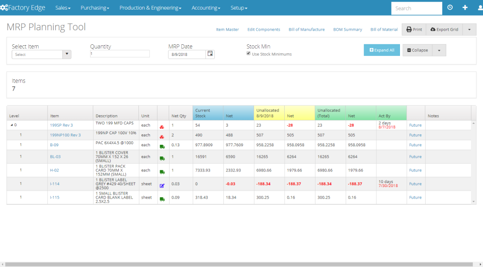 screenshot of FactoryASP