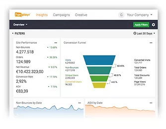 screenshot of Fanplayr