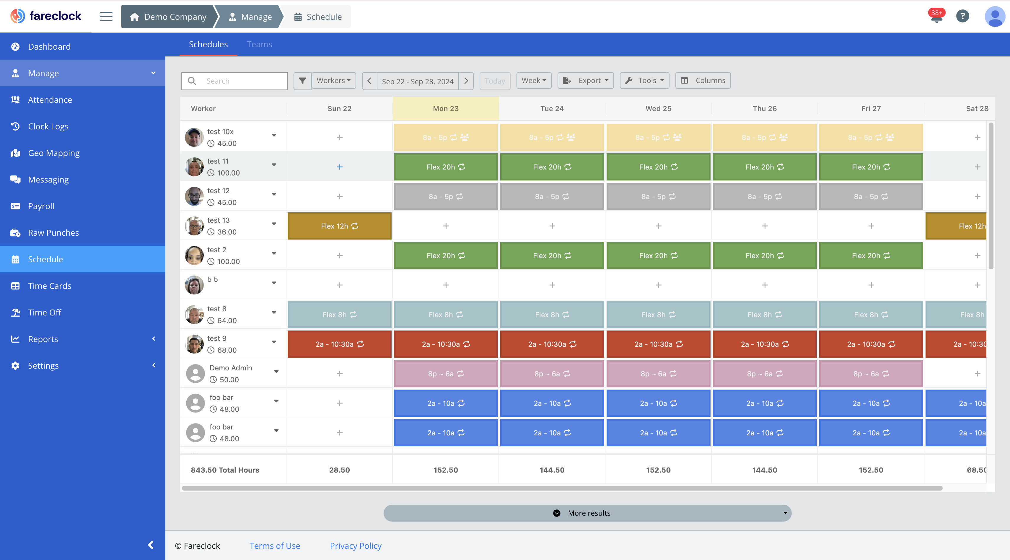 screenshot of Fareclock