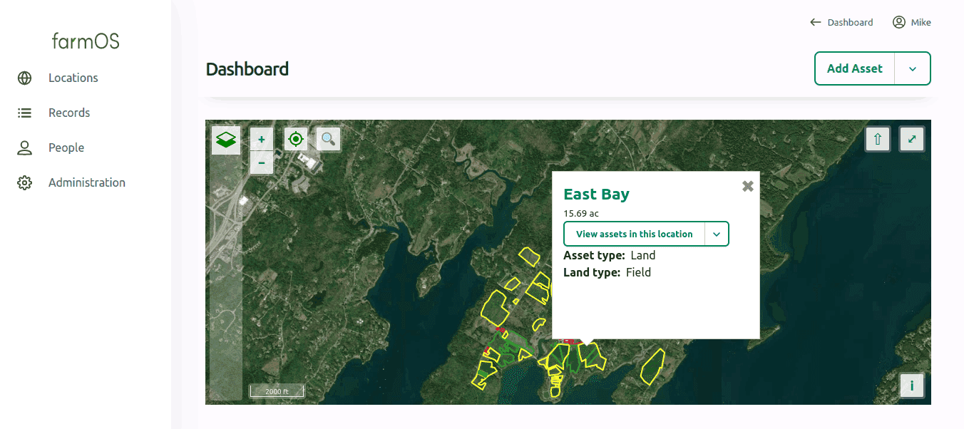 screenshot of FarmOS