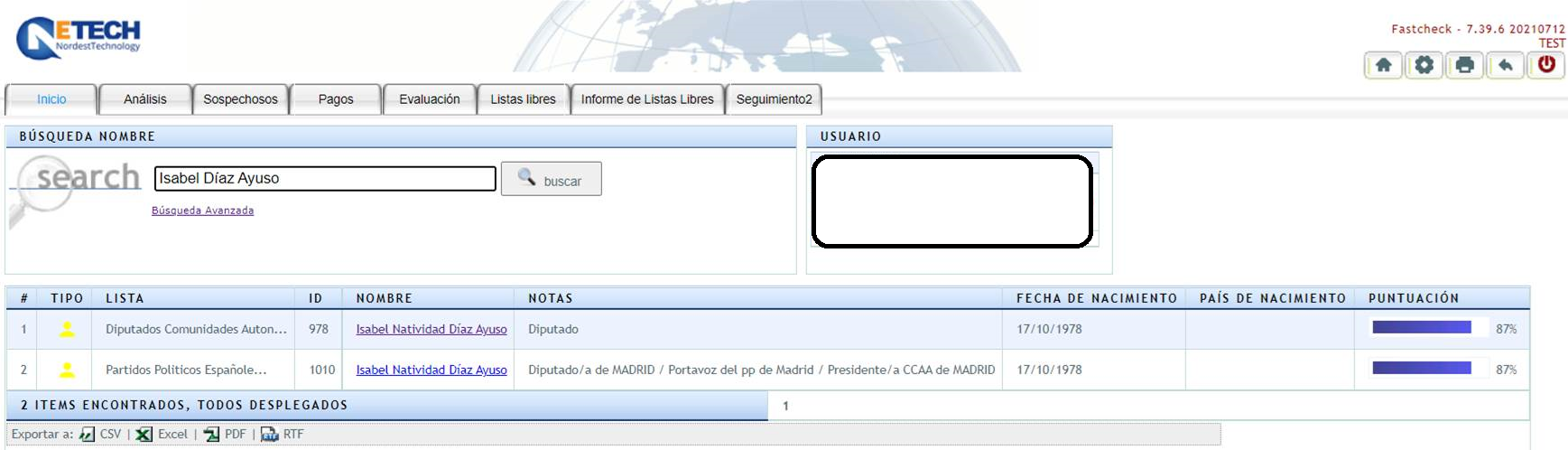 screenshot of Fastcheck
