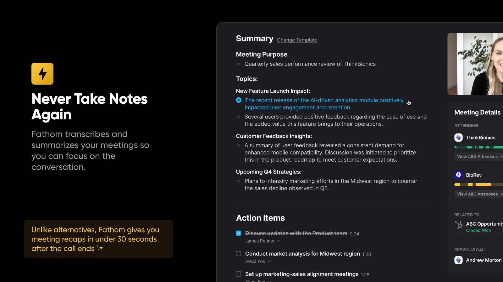screenshot of Fathom