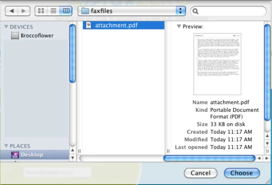screenshot of FaxZero