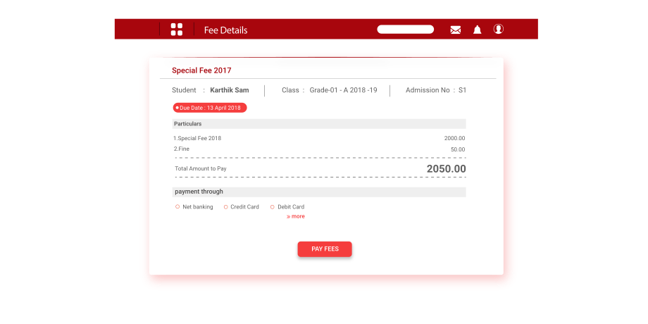 screenshot of Fedena