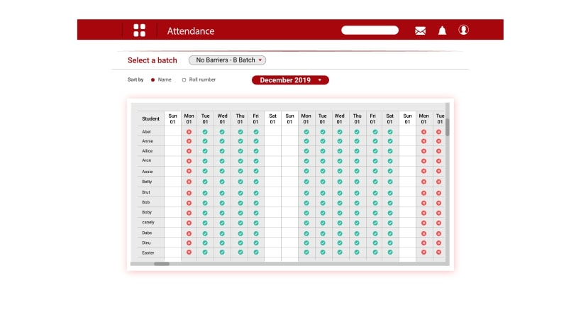 screenshot of Fedena