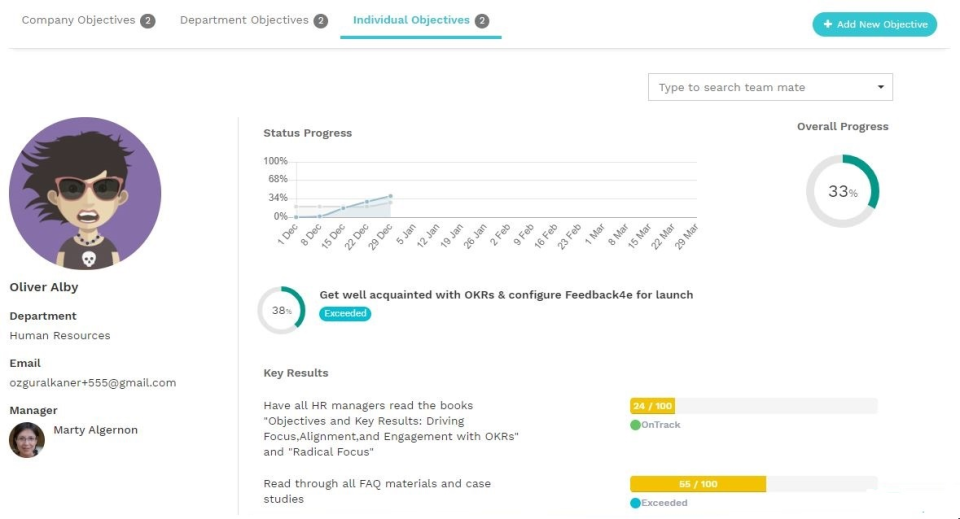 screenshot of Feedback4e