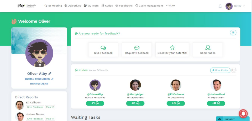 screenshot of Feedback4e