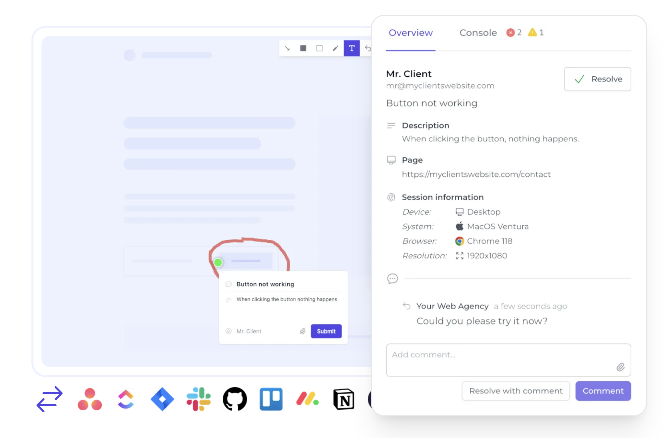screenshot of Feedbucket