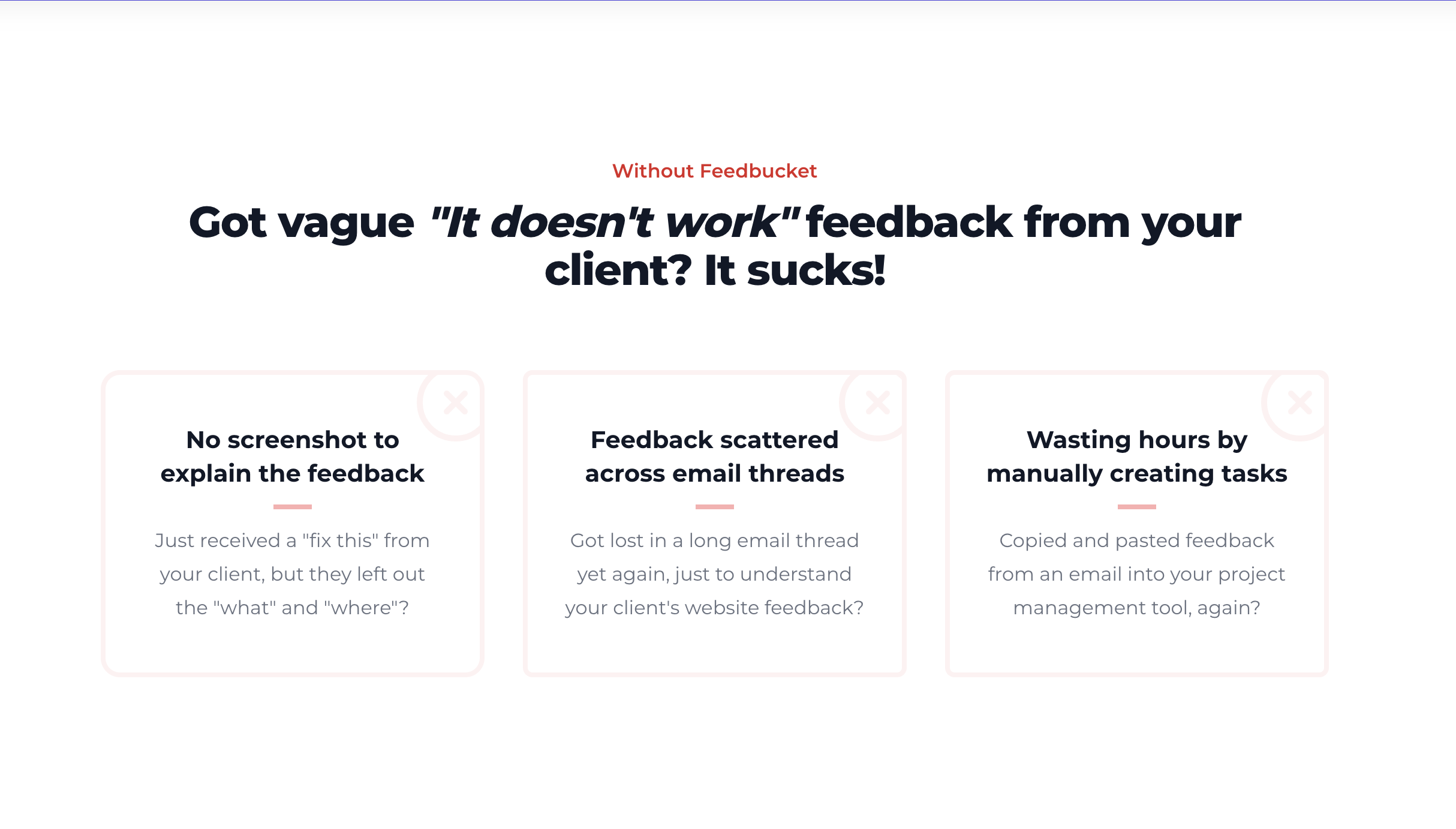 screenshot of Feedbucket