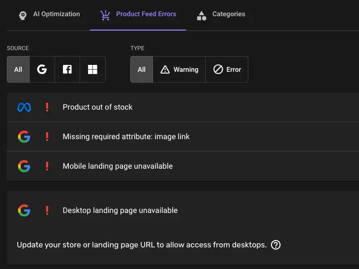 screenshot of Feedcast