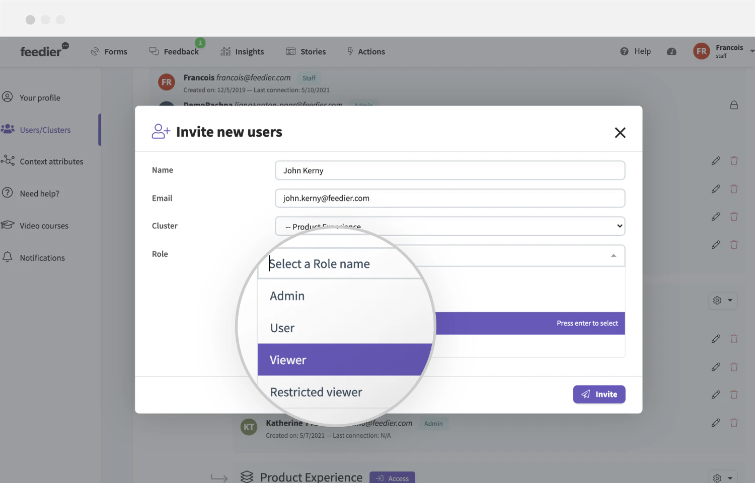 screenshot of Feedier
