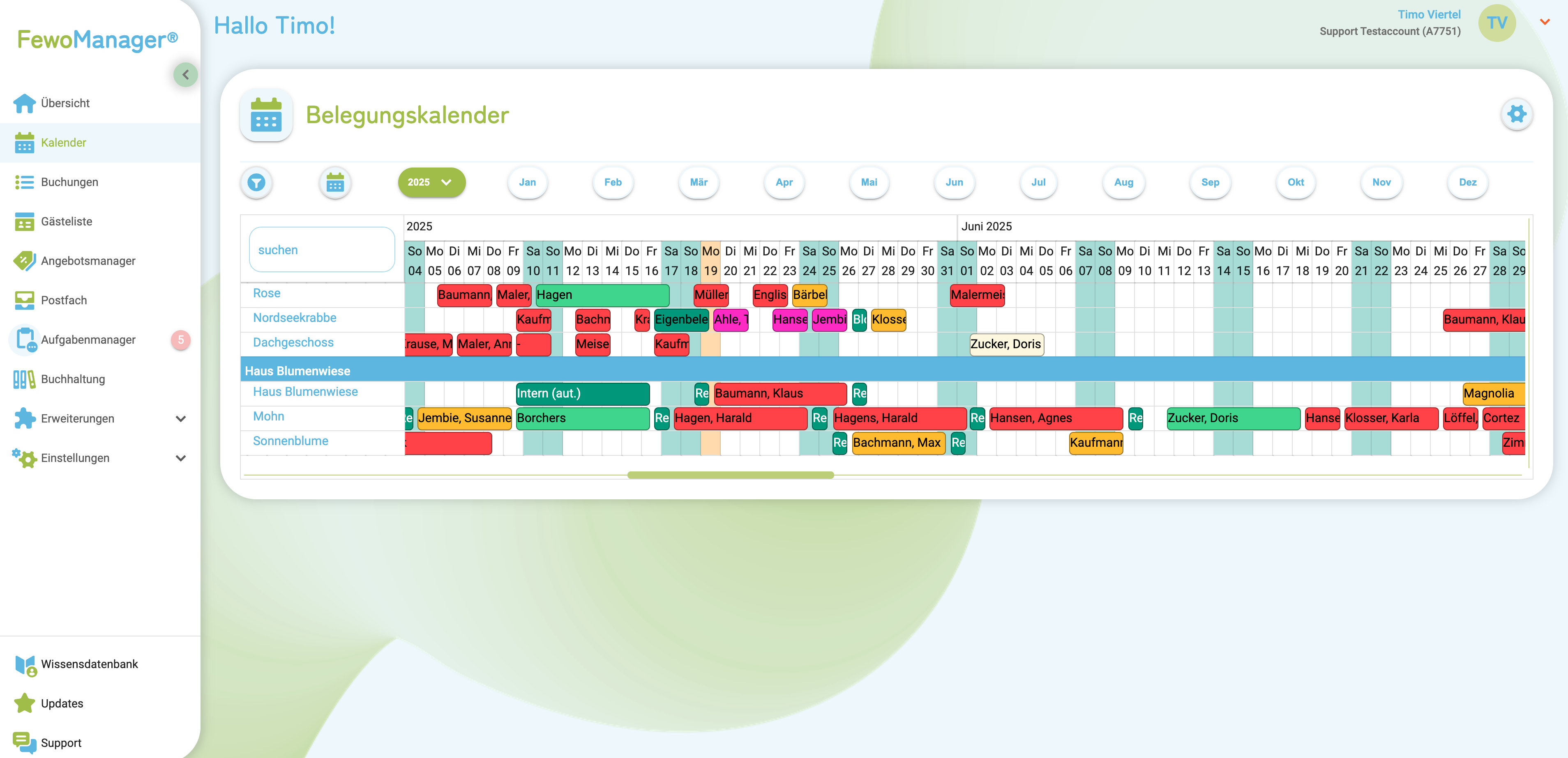 screenshot of FewoManager