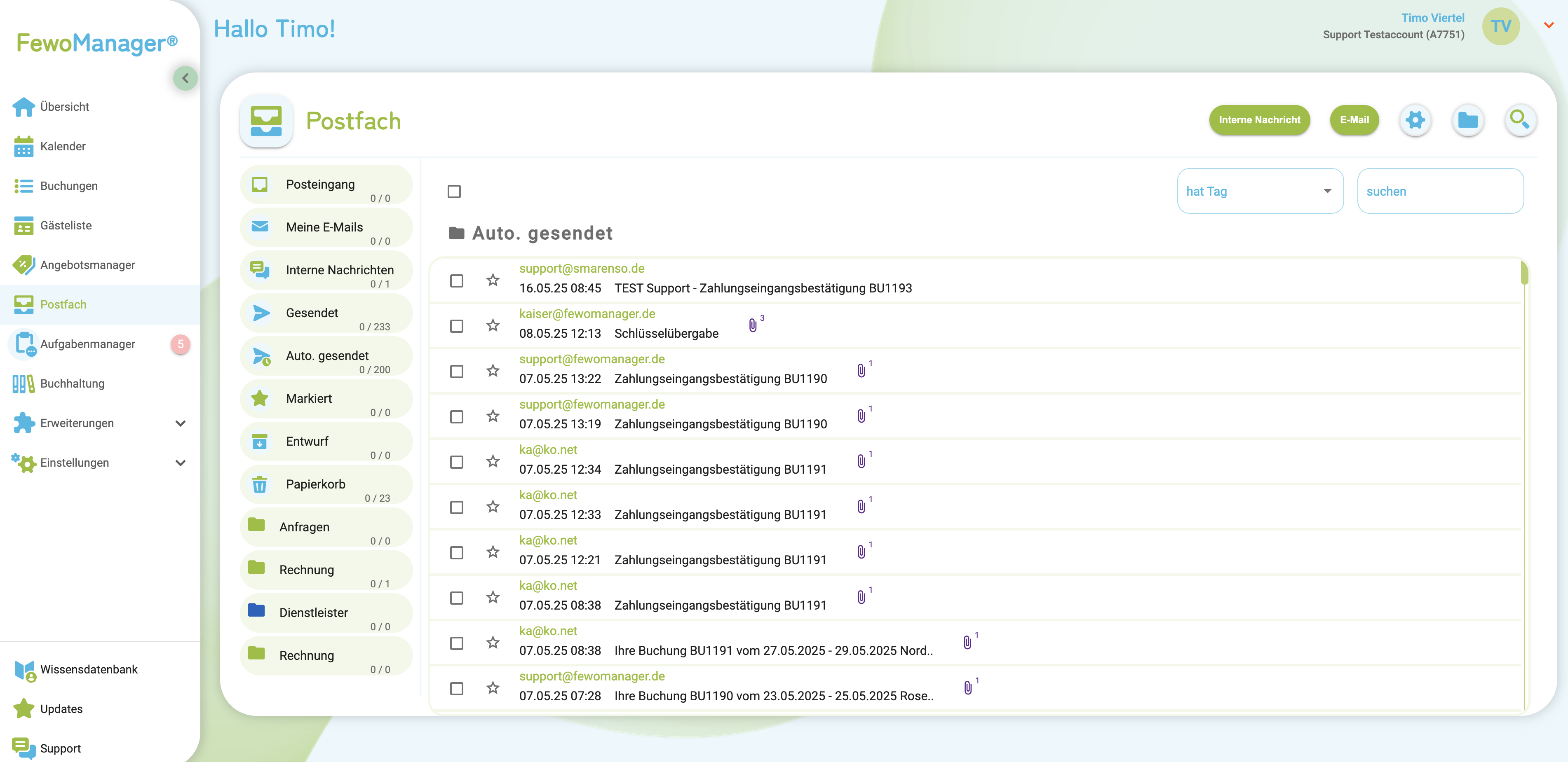screenshot of FewoManager