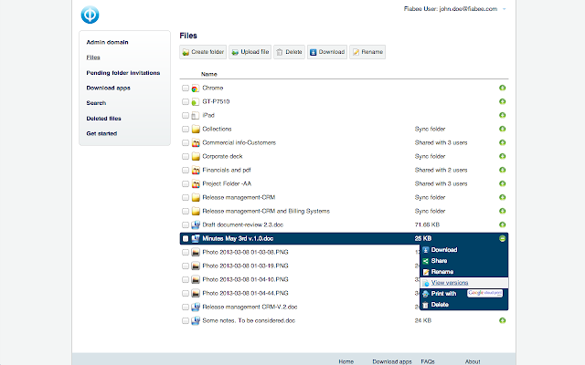 screenshot of Fiabee