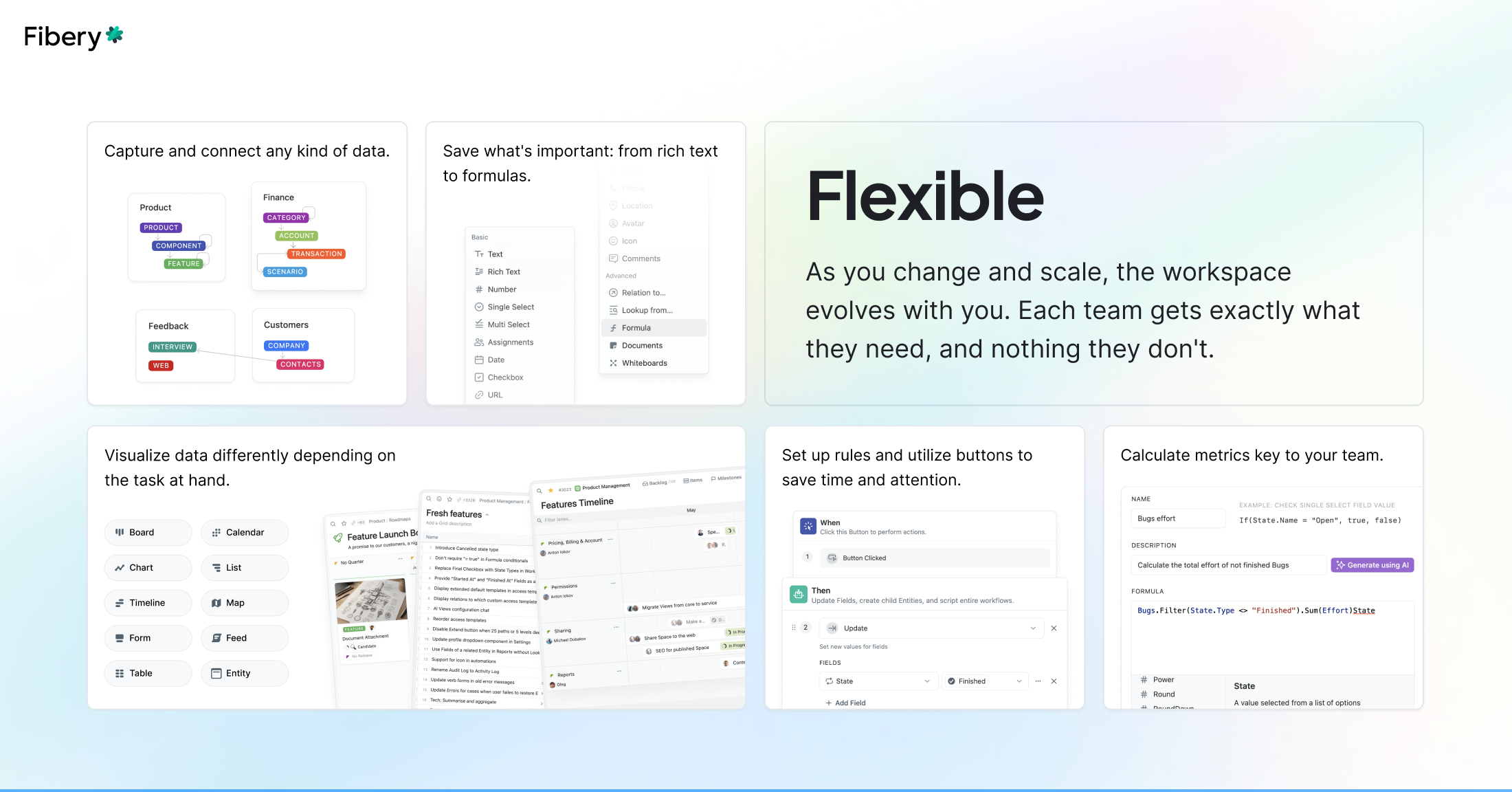 screenshot of Fibery