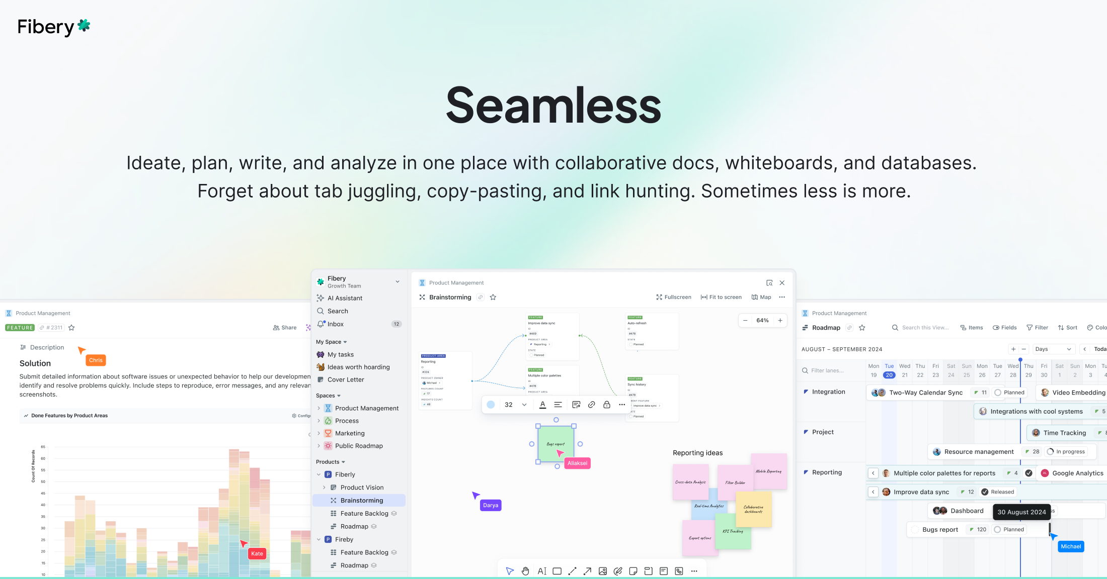 screenshot of Fibery