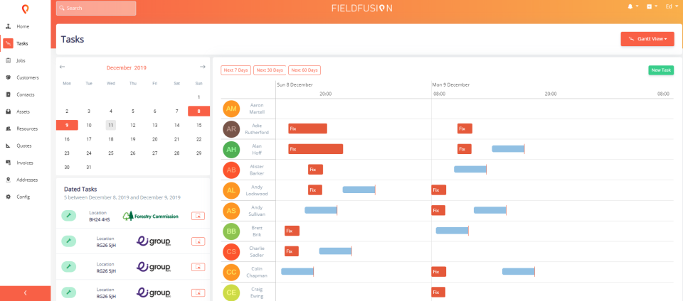 screenshot of FieldFusion