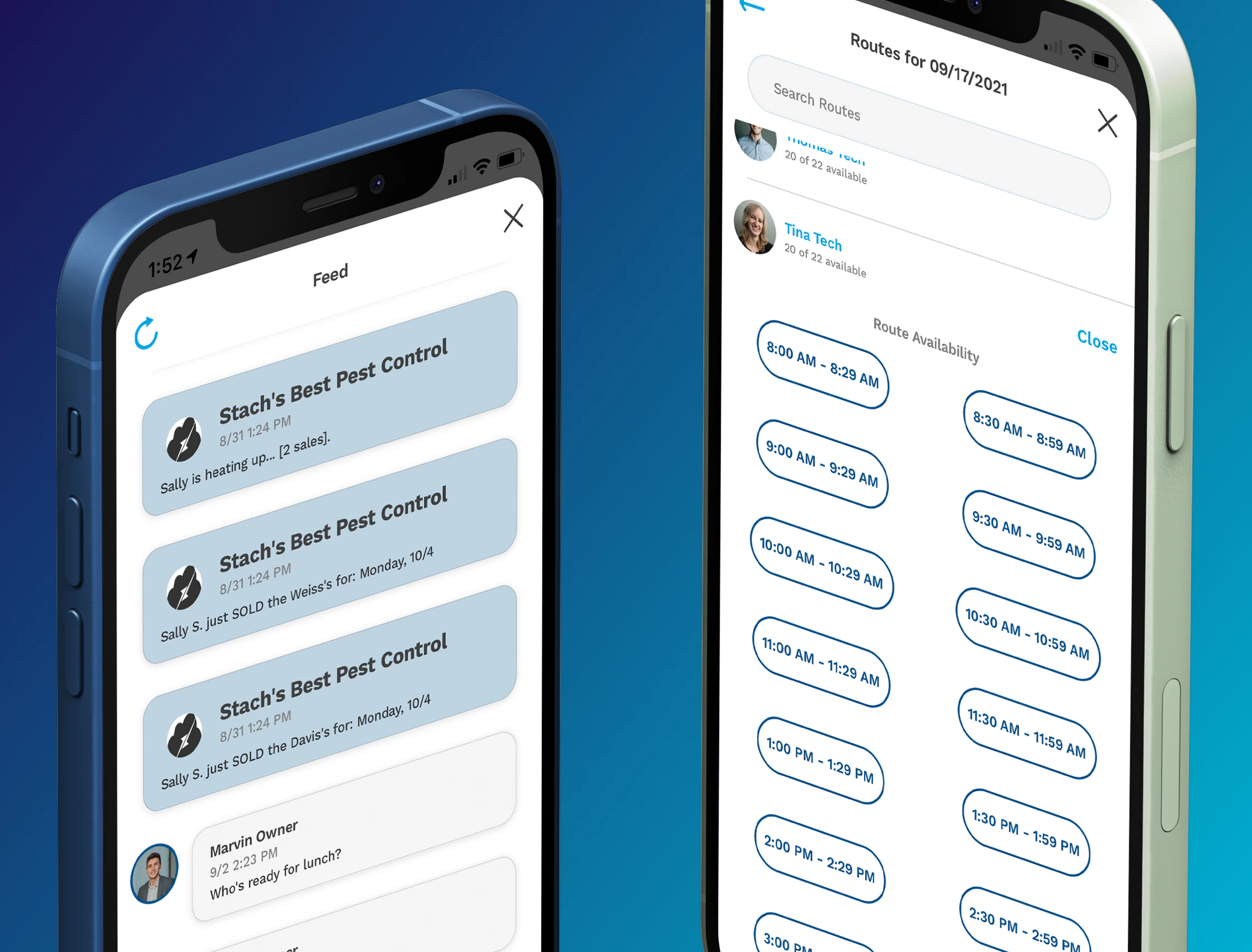 screenshot of FieldRoutes
