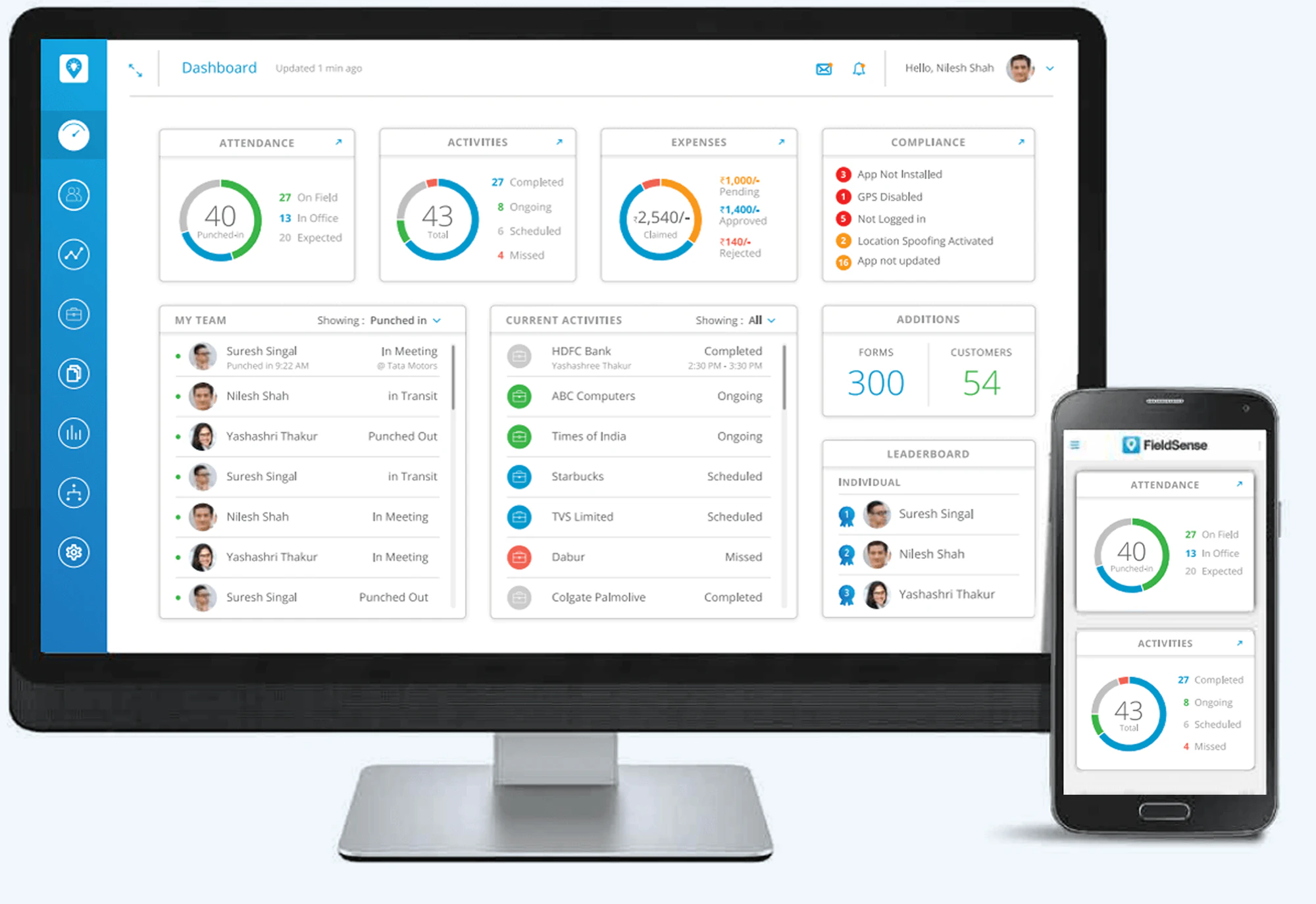 screenshot of FieldSense