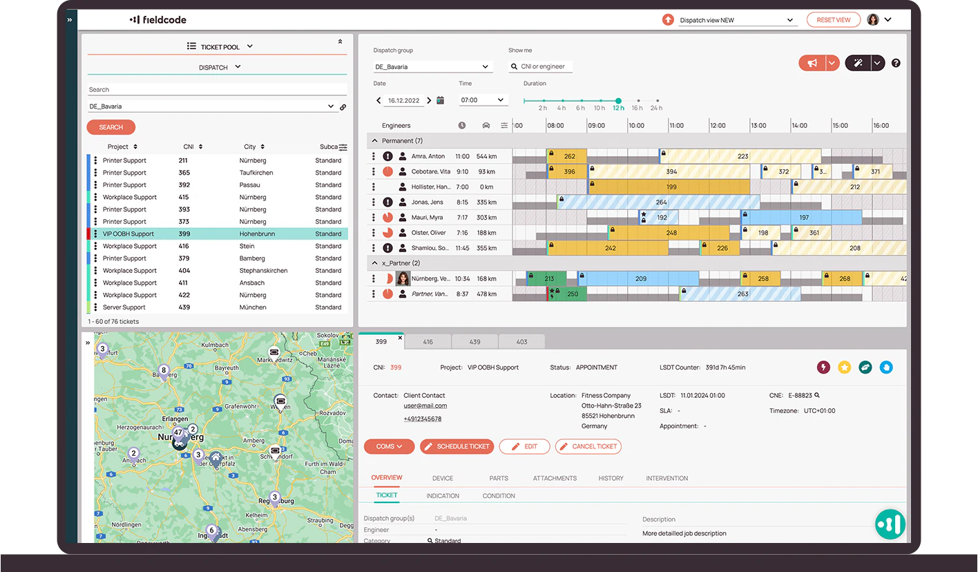 screenshot of Fieldcode