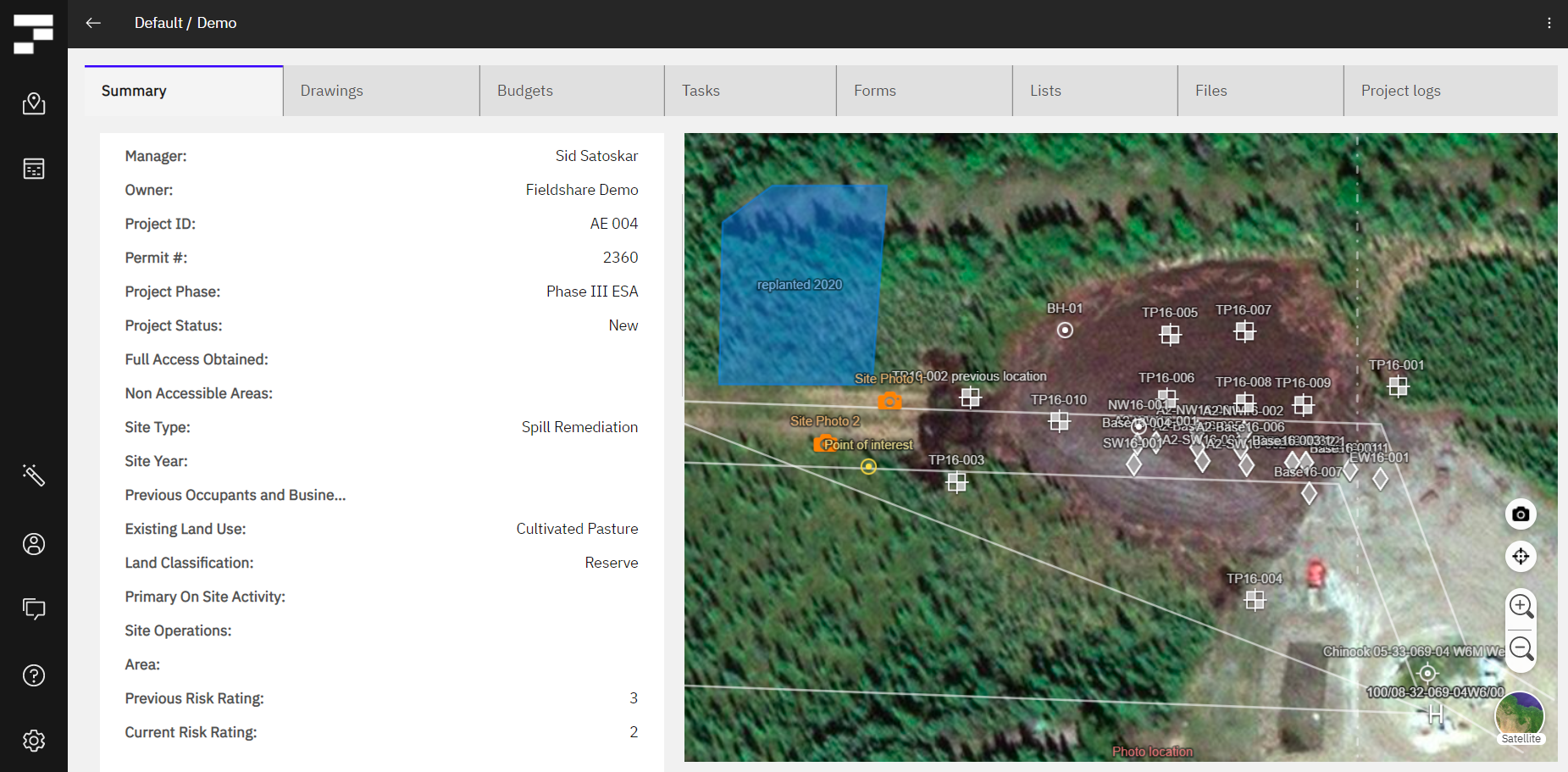 screenshot of Fieldshare