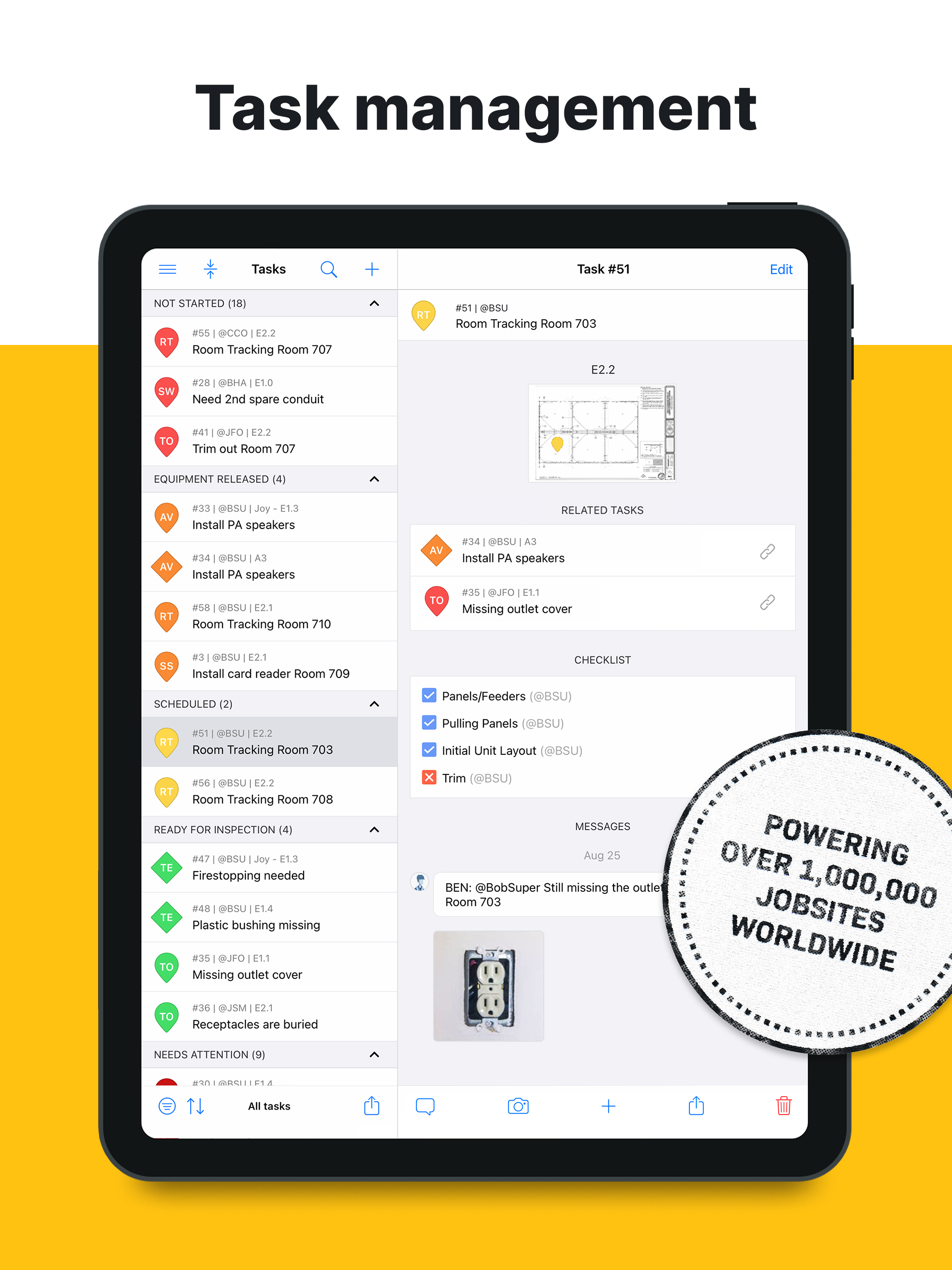 screenshot of Fieldwire