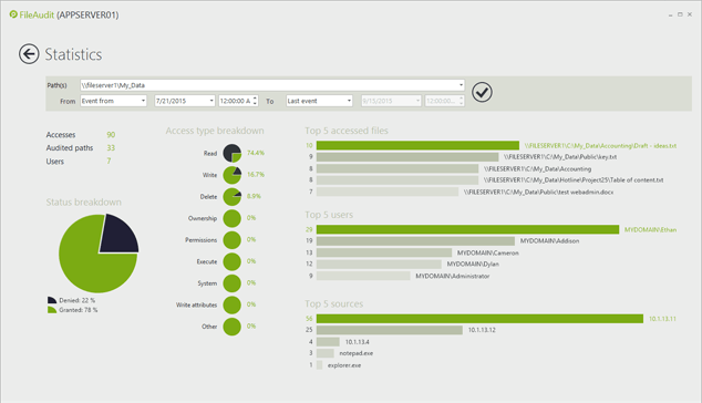screenshot of FileAudit