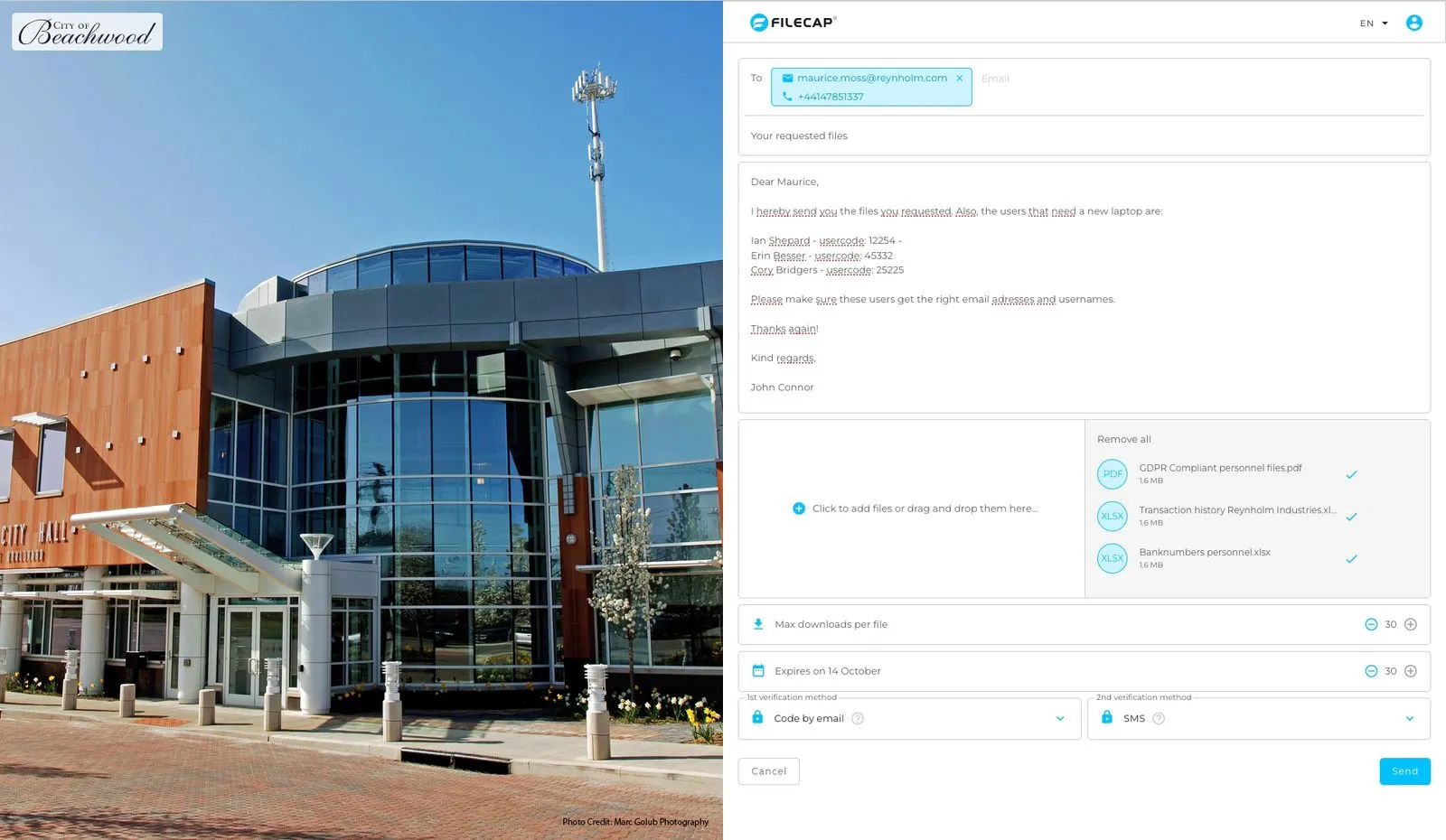 screenshot of FileCap