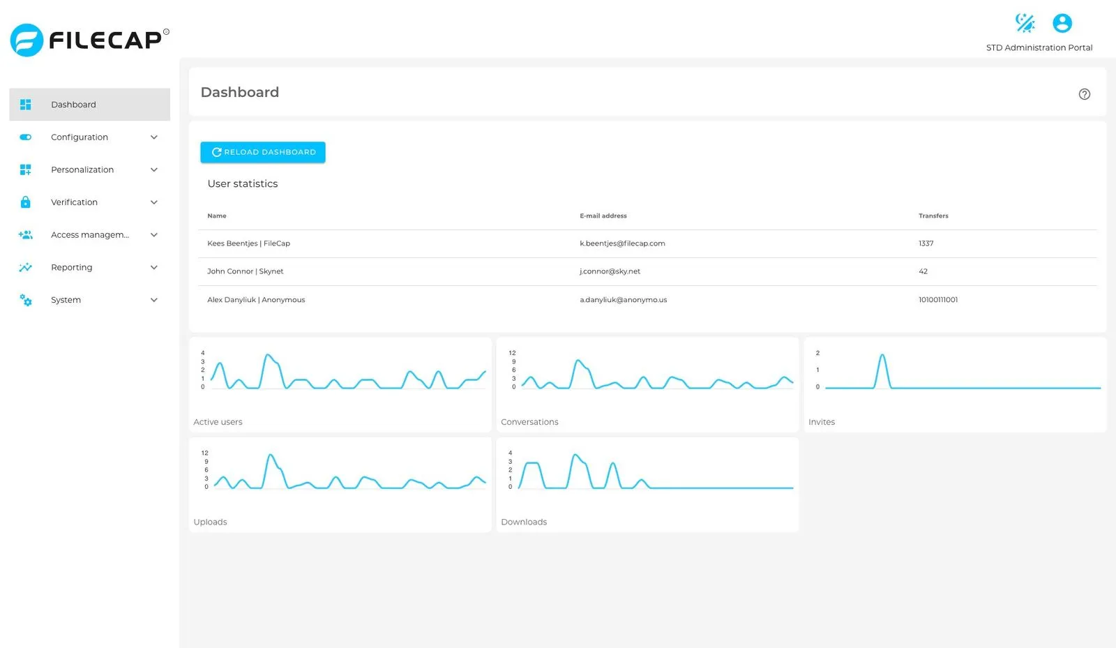 screenshot of FileCap