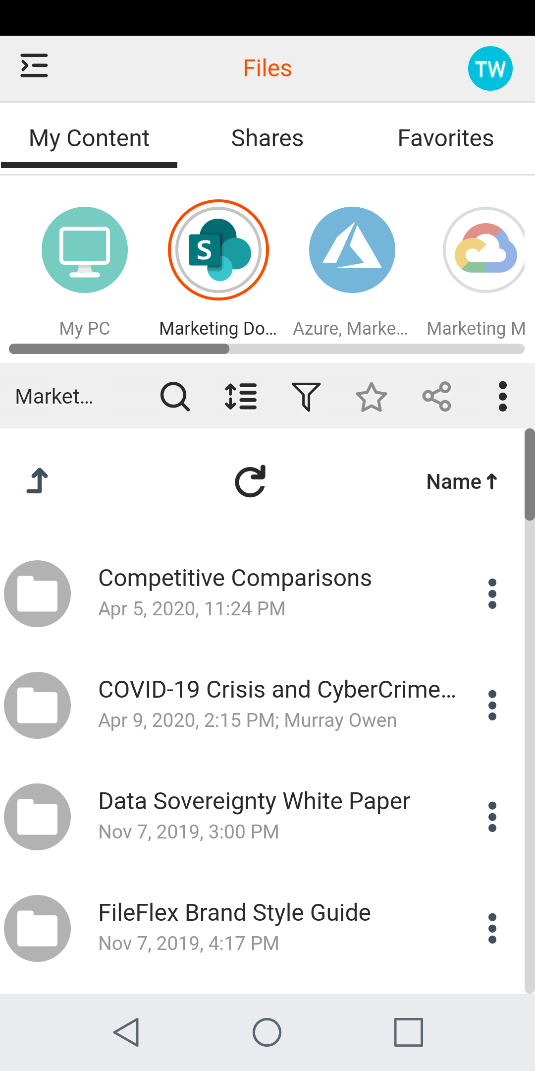 screenshot of FileFlex
