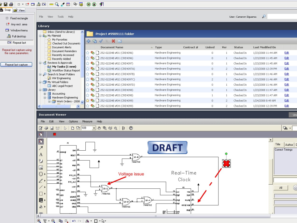 screenshot of FileHold