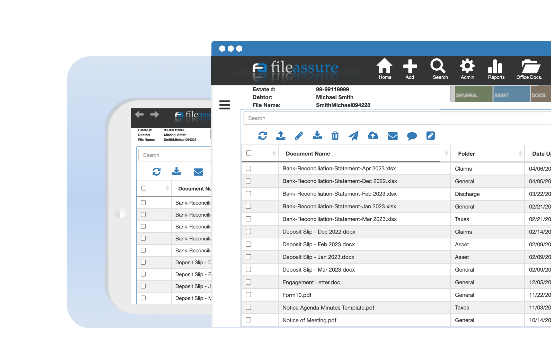 screenshot of Fileassure