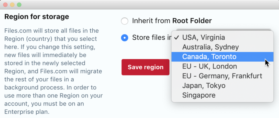 screenshot of Files.com