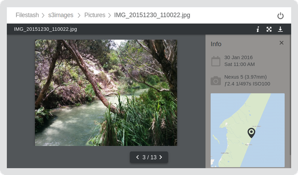 screenshot of Filestash