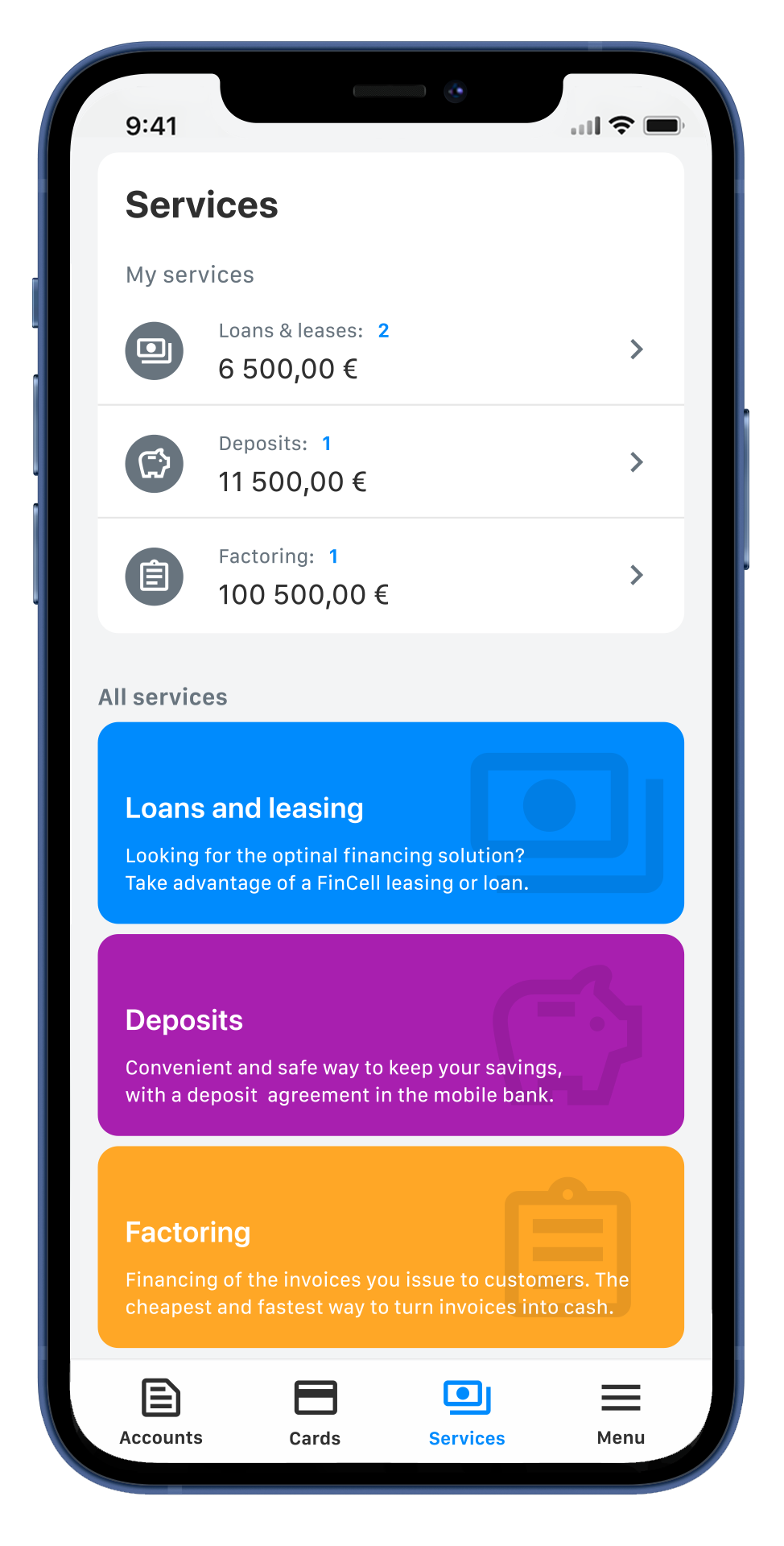 screenshot of FinCell